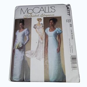 McCall's M4777 Bridal Elegance Sewing Pattern 14-20 Wedding Formal Dress Y2K